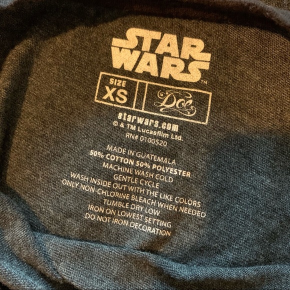 Star Wars Darth Vader Black Gray Long Sleeve Tee - Picture 4 of 5